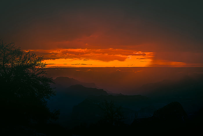 Stampa su tela Canyon nevada sunset quadro